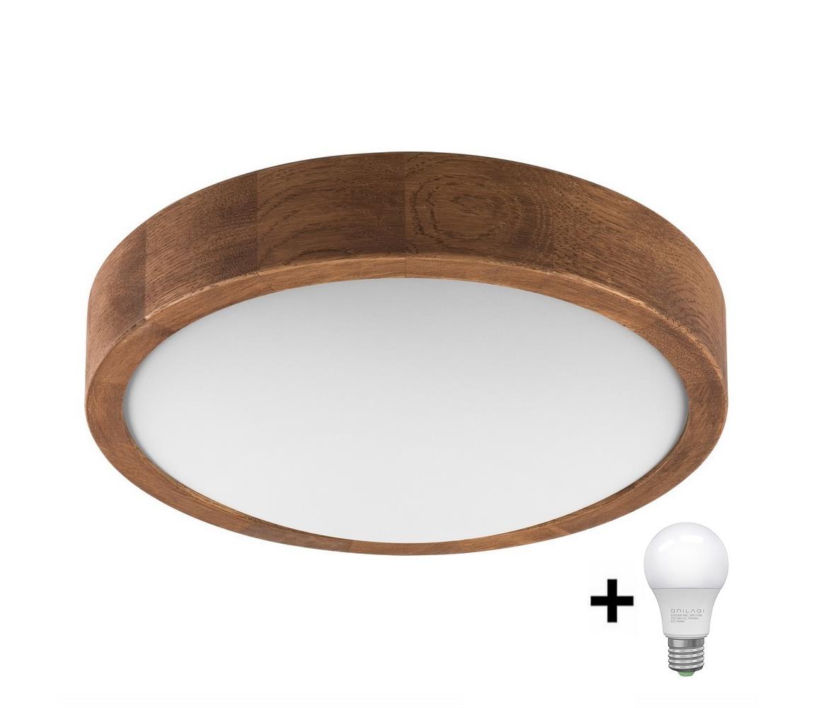 Brilagi LED Stropné svietidlo CARVALHO SLIM 1xE27/60W/230V dub čerešňa pr. 27 cm