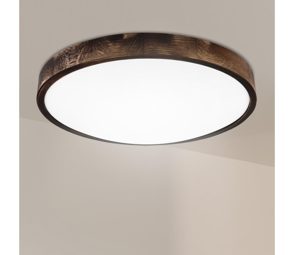 Brilagi LED stropné svietidlo CARVALHO SLIM SMOKEY LED/36W/230V dub pr. 47,5 cm LD.PD-8.3