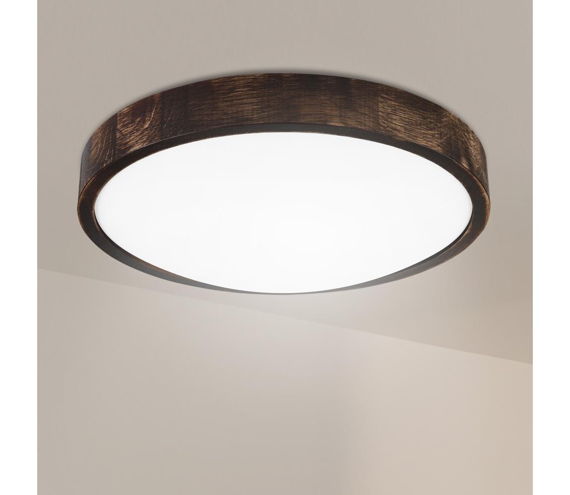 Brilagi LED stropné svietidlo CARVALHO SLIM SMOKEY LED/36W/230V dub, priemer 37,5 cm LD.PD-8.2