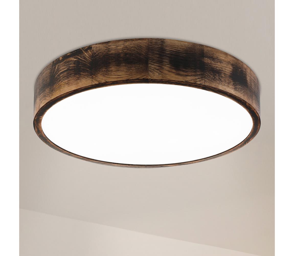 Brilagi LED stropné svietidlo CARVALHO SMOKEY LED/36W/230V dub priemer 47,5 cm LD-PD-6.3/SMOKY