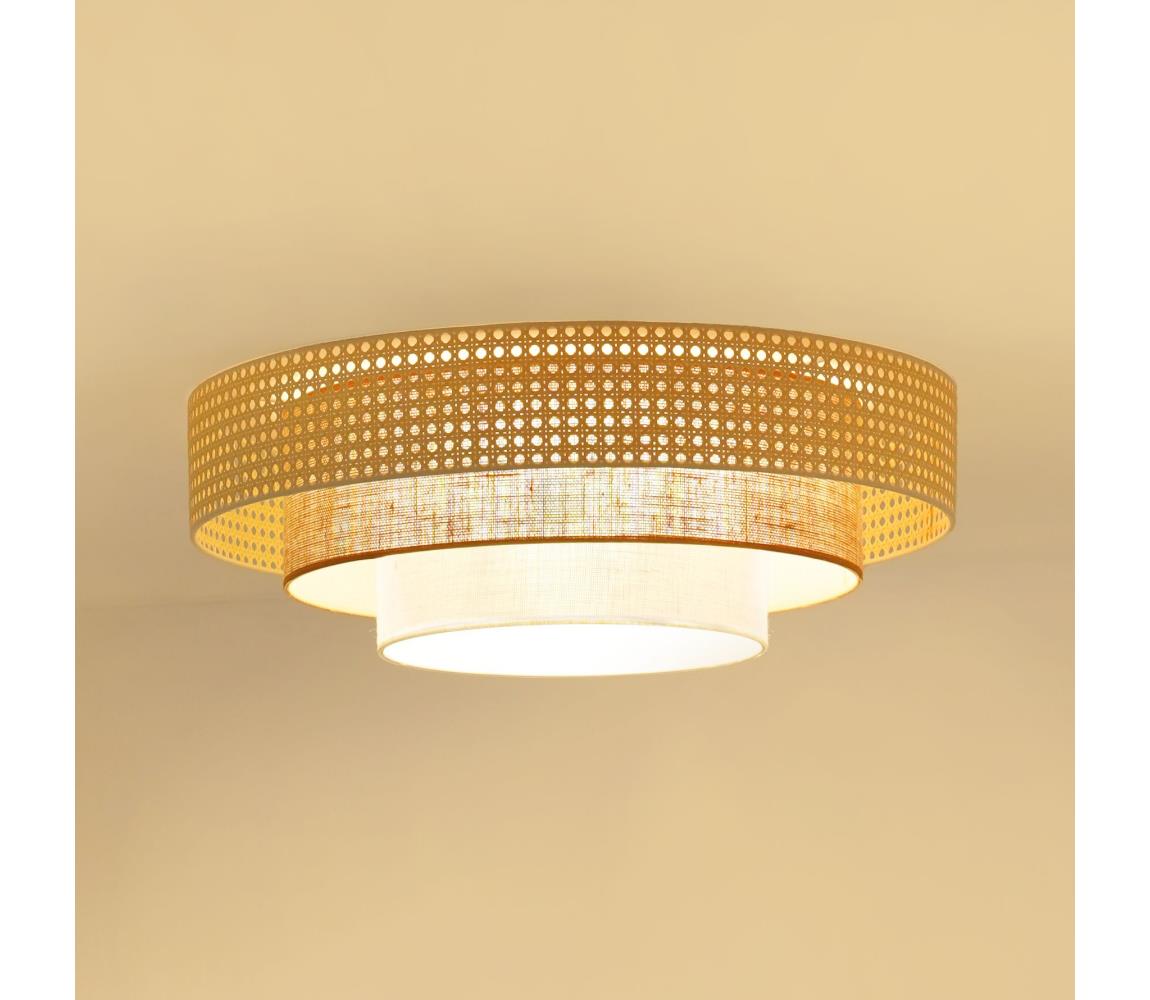 Brilagi LED Stropné svietidlo CEDAR LUNETA LED/26W/230V ratan/hnedá/krémová