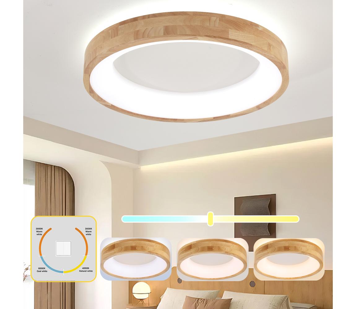 Brilagi LED Stropné svietidlo FALCON WOOD LED/40W/230V 3000/4000/6000K 60 cm drevo BRI538