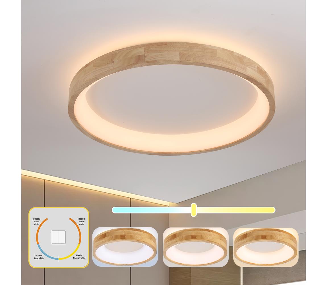 Brilagi LED Stropné svietidlo FALCON WOOD LED/60W/230V 3000/4000/6000K 80 cm drevo BRI557