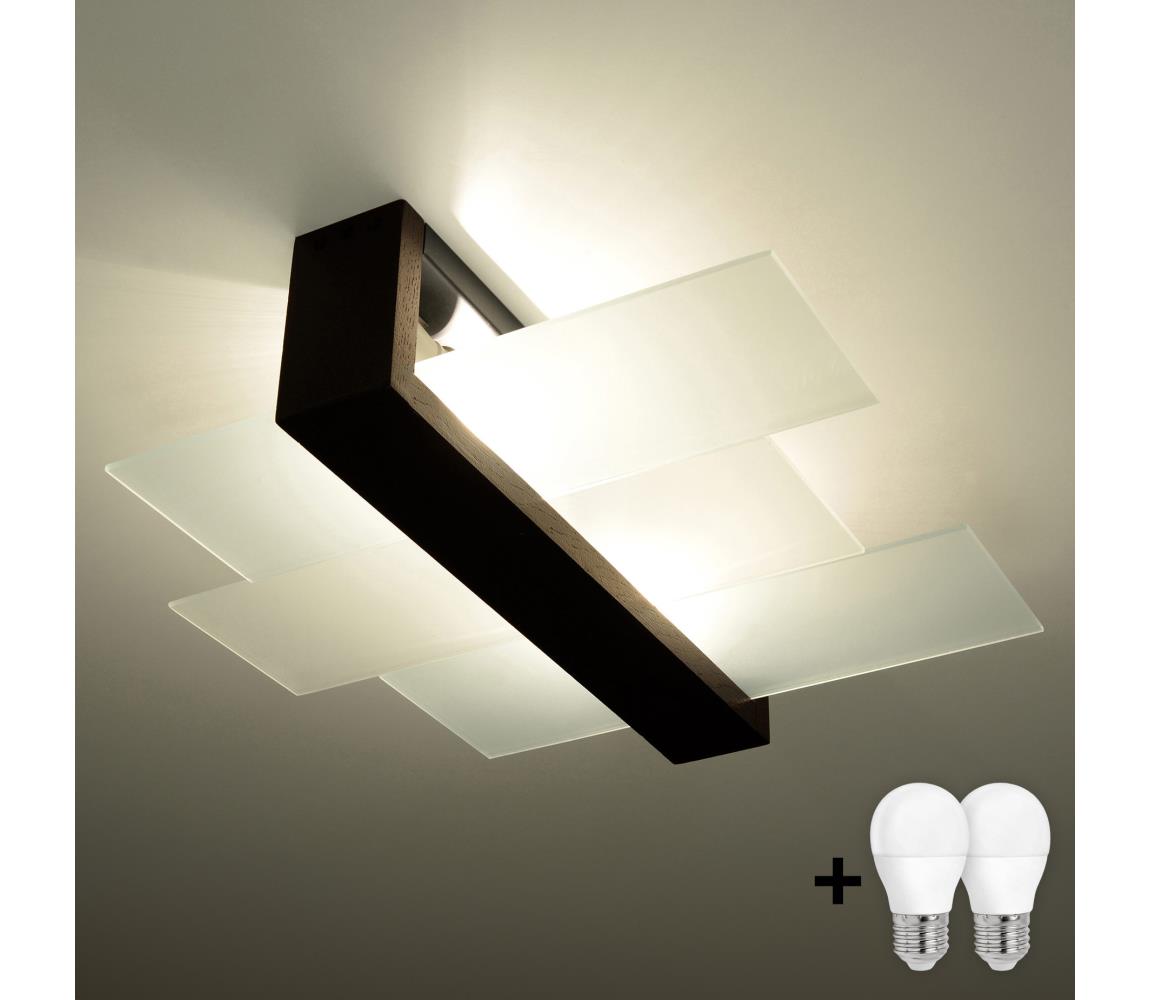 Brilagi LED Stropné svietidlo HERA 2xE27/7,5W/230V wenge