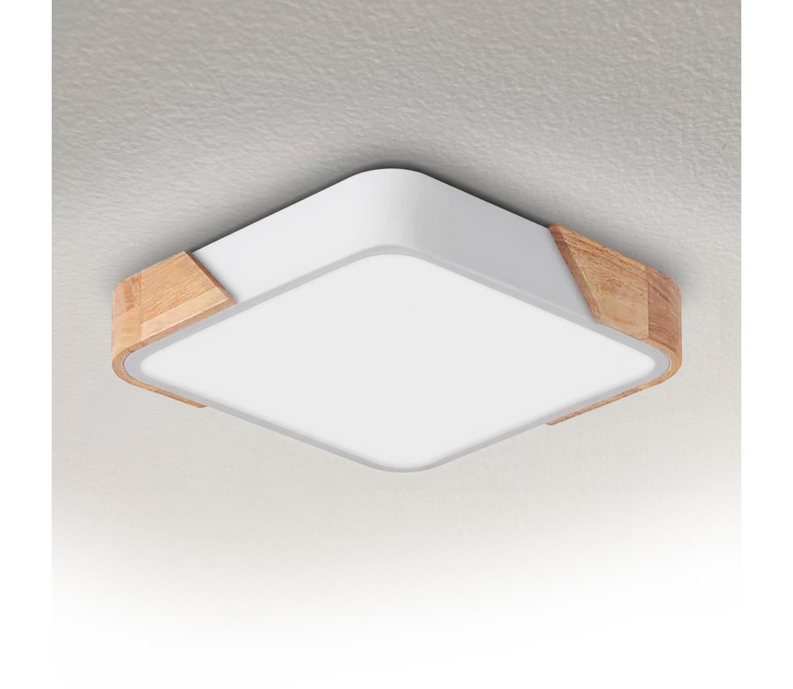 Brilagi LED Stropné svietidlo PILANA LED/24W/230V dub/biela 32x32 cm WO800-OEM27-30
