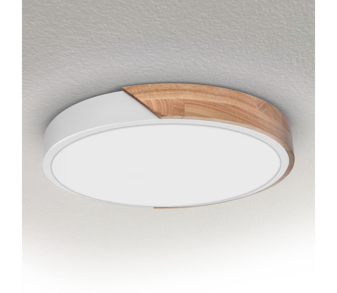 Brilagi LED stropné svietidlo PILANA LED/24W/230V dub/biela pr. 30 cm WO800-OEM25-30