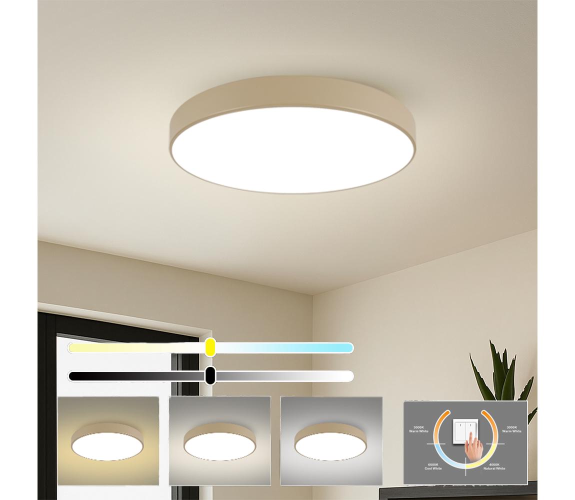 Brilagi LED Stropné svietidlo POOL LED/100W/230V 3000/4500/6000K pr. 80 cm béžové BRI562