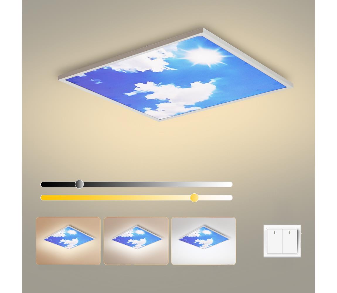 Brilagi LED Stropné svietidlo SLIMFRAME LED/58W/230V 60x60 cm strieborná/modrá BRI497