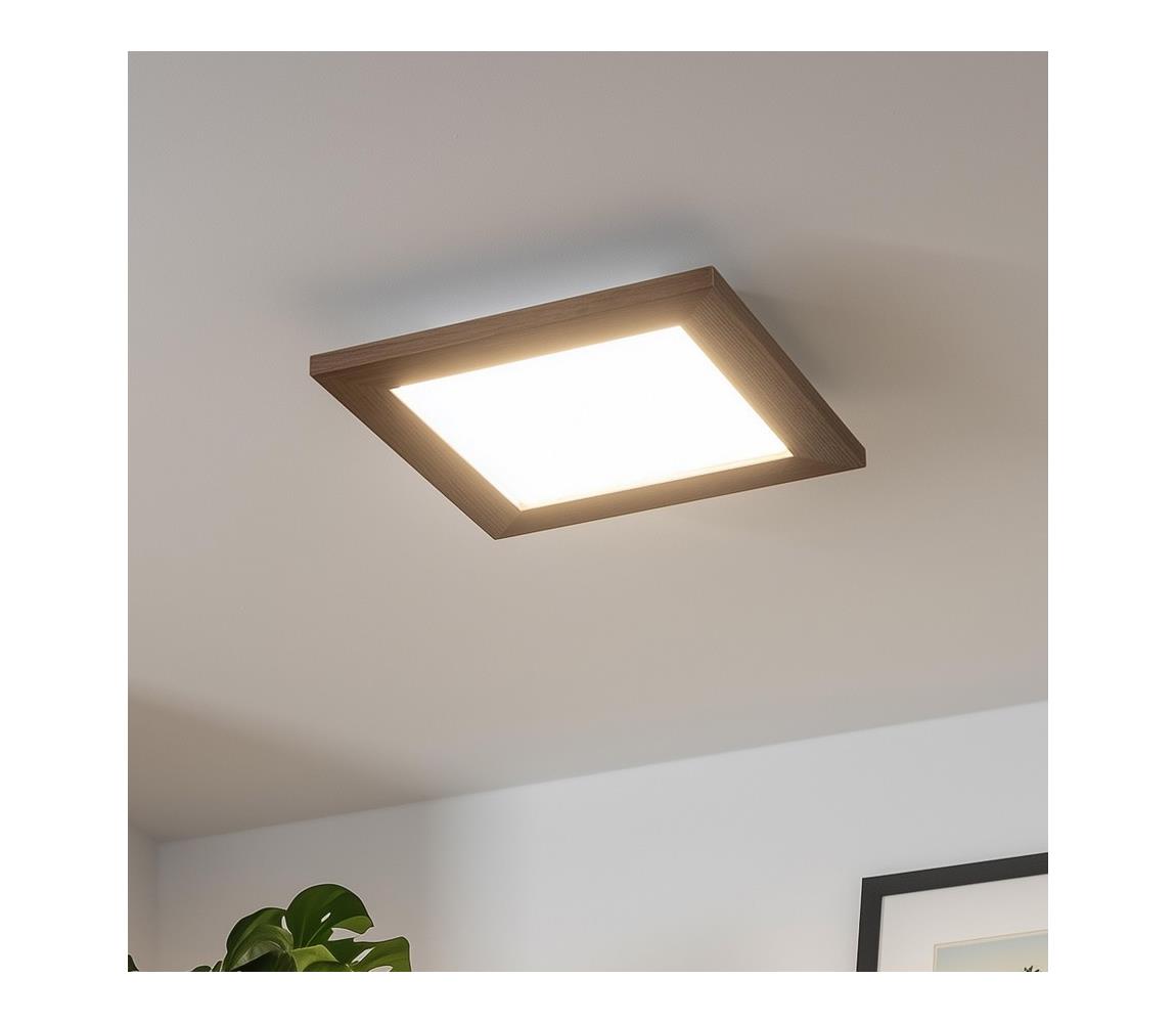 Brilagi LED Stropné svietidlo SLIMFRAME WOOD LED/25W/230V 34x34 cm tmavohnedá BG1534+EG99425