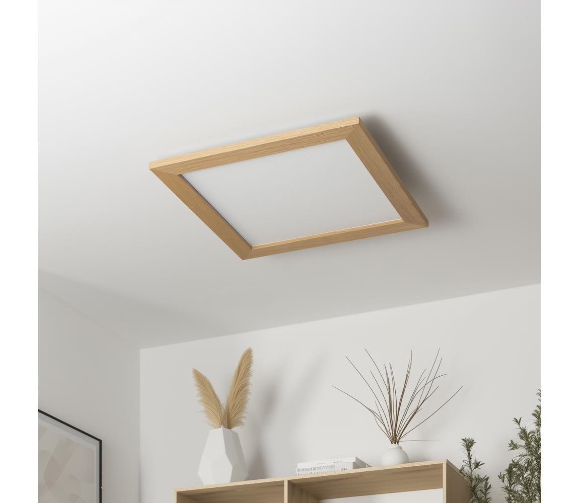 Brilagi LED Stropné svietidlo SLIMFRAME WOOD LED/36W/230V 49,5x49,5 cm hnedá