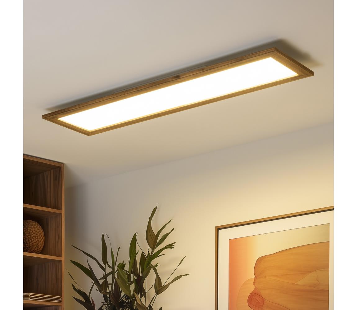 Brilagi LED Stropné svietidlo SLIMFRAME WOOD LED/58W/230V 124x34 cm hnedá BG1546+EG99434