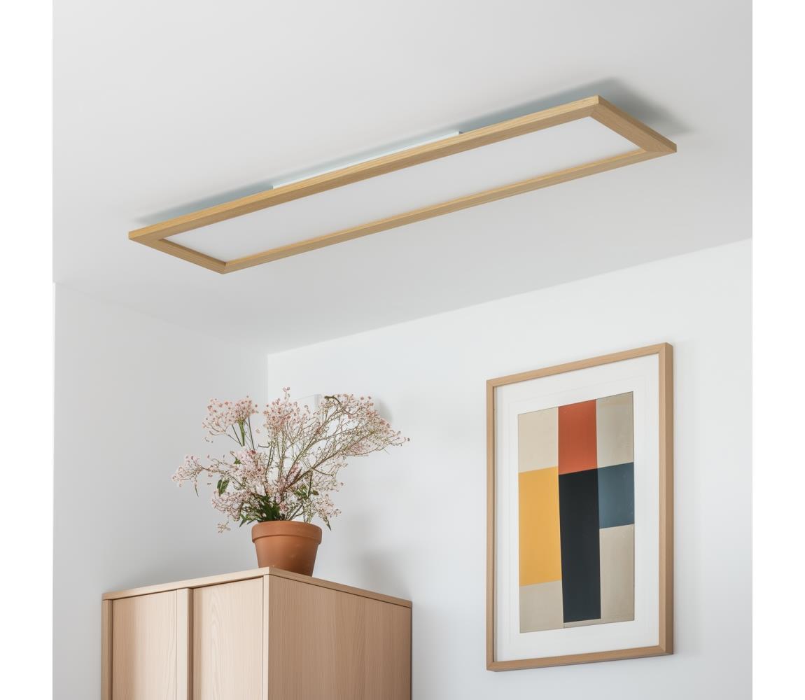Brilagi LED Stropné svietidlo SLIMFRAME WOOD LED/58W/230V 124x34 cm hnedá
