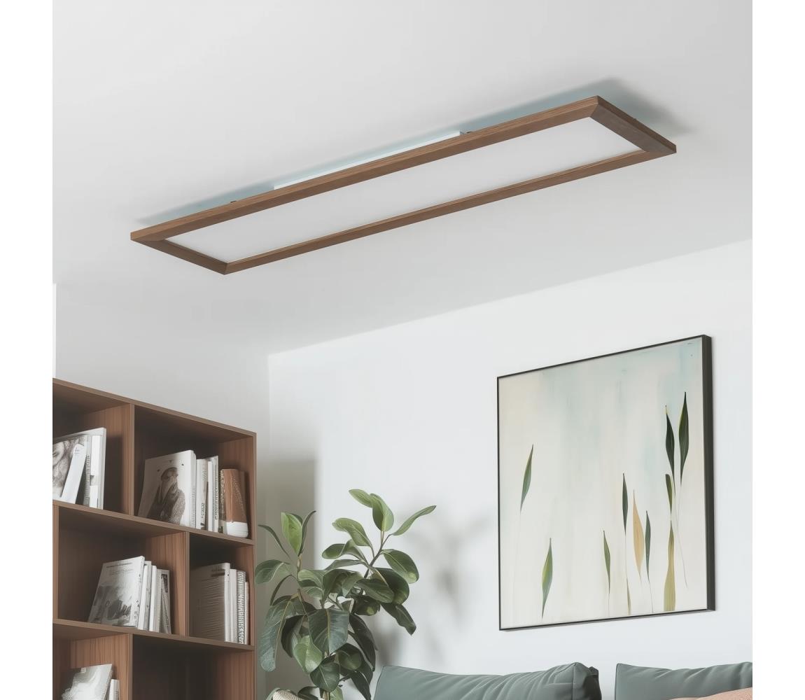 Brilagi LED Stropné svietidlo SLIMFRAME WOOD LED/58W/230V 124x34 cm tmavohnedá