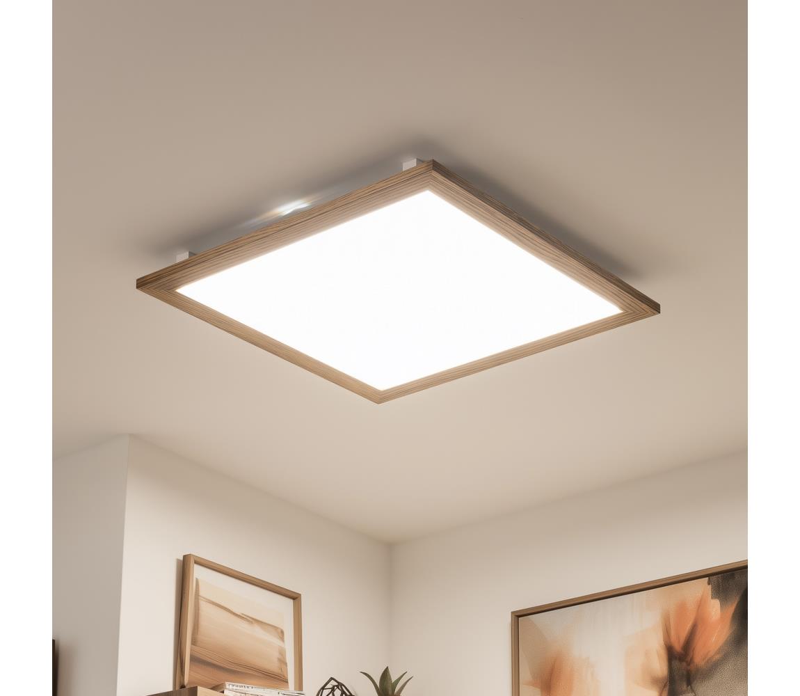 Brilagi LED Stropné svietidlo SLIMFRAME WOOD LED/58W/230V 64x64 cm hnedá BG1542+EG99433
