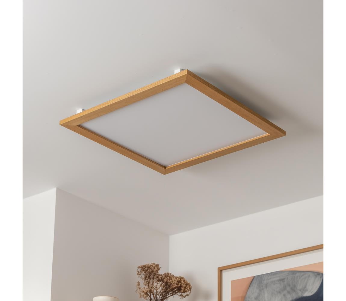 Brilagi LED Stropné svietidlo SLIMFRAME WOOD LED/58W/230V 64x64 cm hnedá