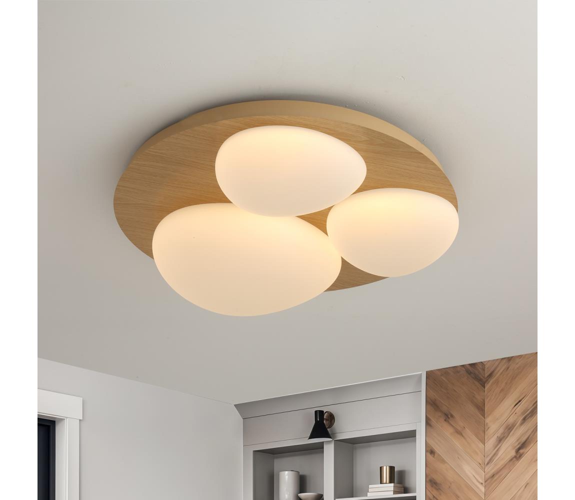 Brilagi LED stropné svietidlo VISBY WOOD LED/36W/230V pr. 50 cm hnedé BRI467