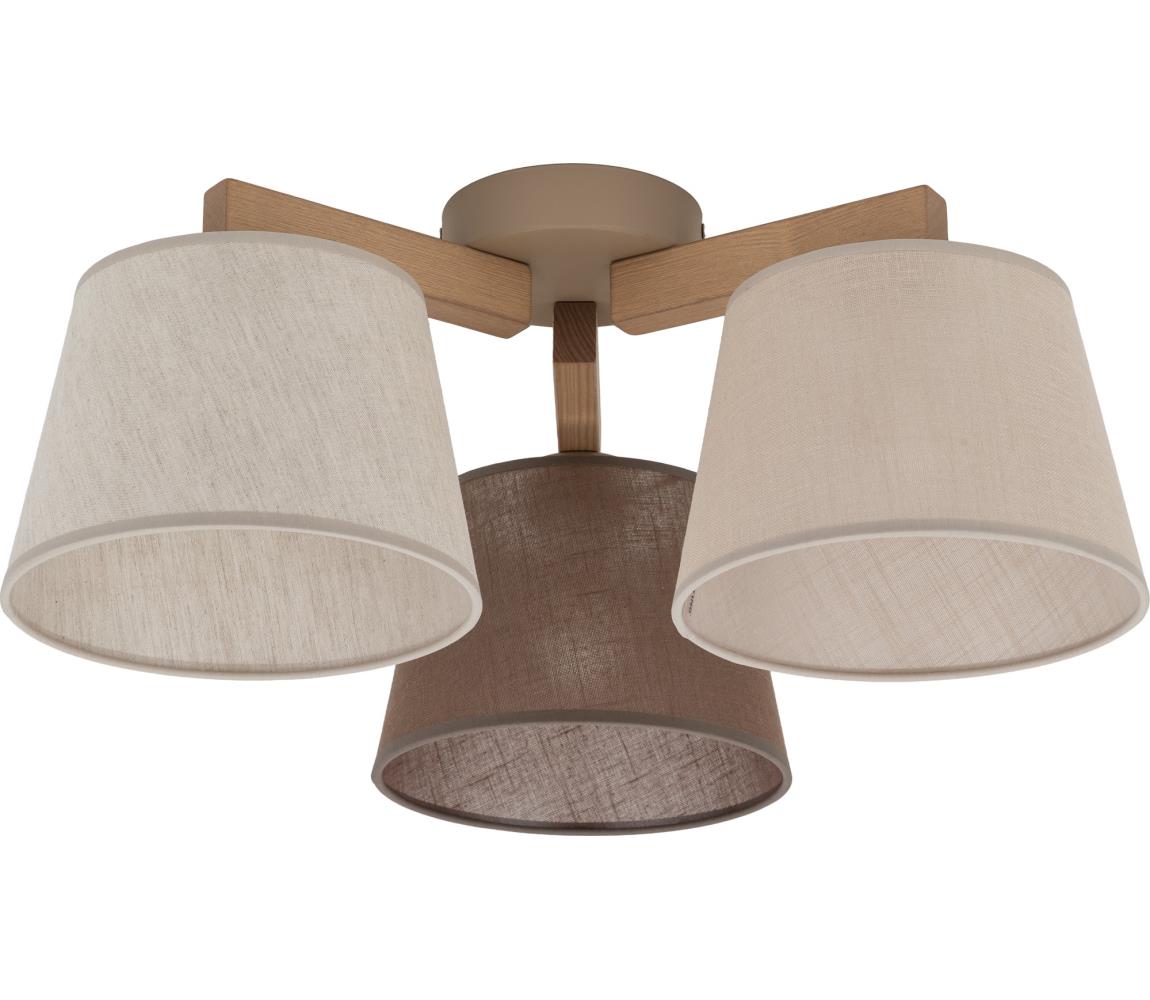 Brilagi Prisadené stropné svietidlo LATTE SABIA 3xE27/60W/230V borovica/mix