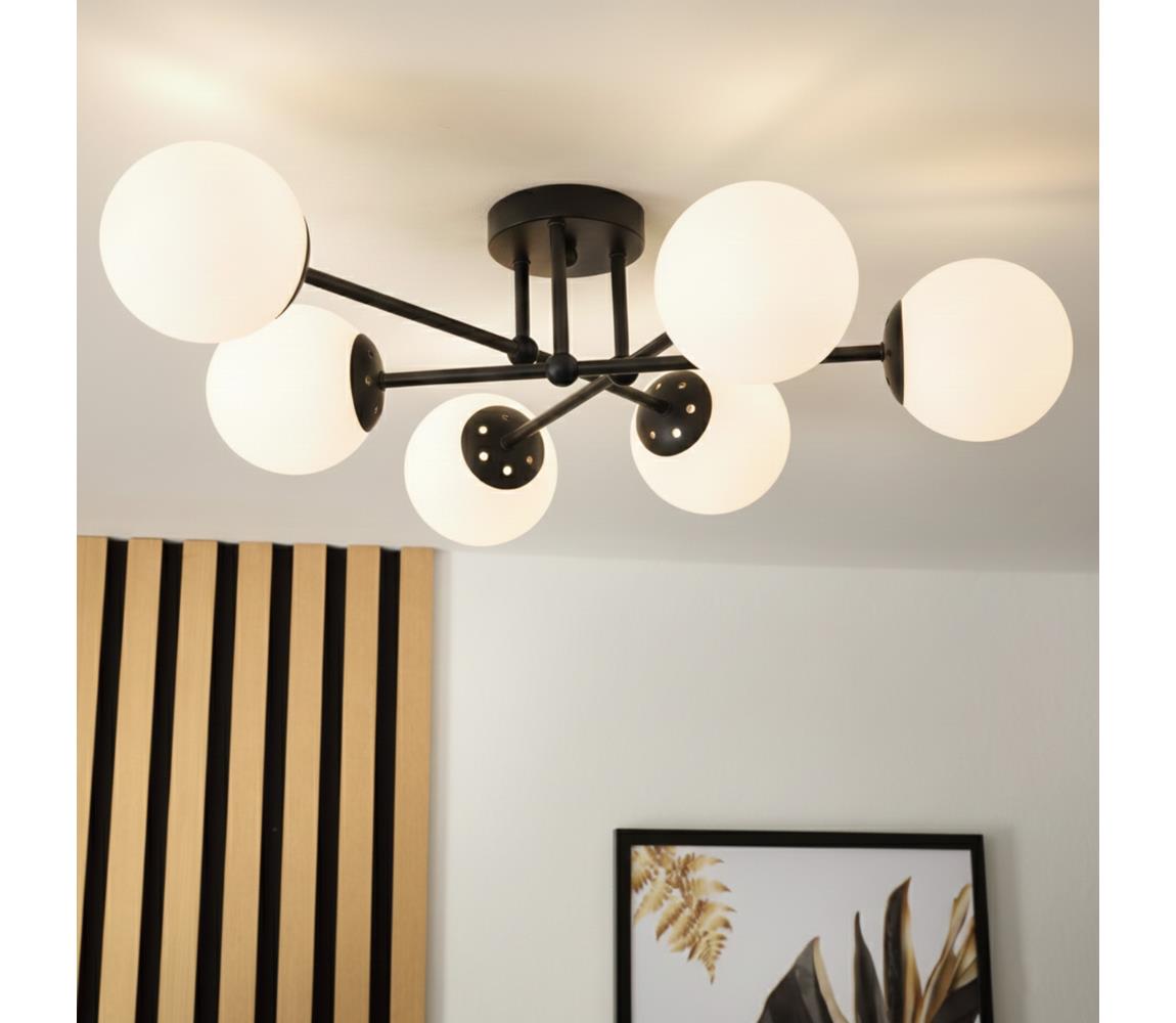Brilagi Prisadené stropné svietidlo MALIVA 6xE14/15W/230V čierna/biela LM-6.220/CZARNY/BIAŁY