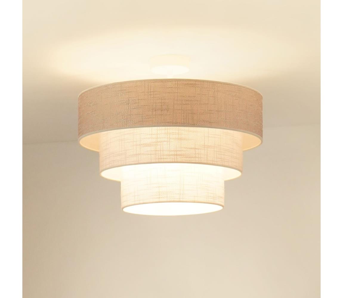 Brilagi Prisadený luster ALASKA LUNETA 1xE27/15W/230V pr. 45 cm šedá/krémová 608077