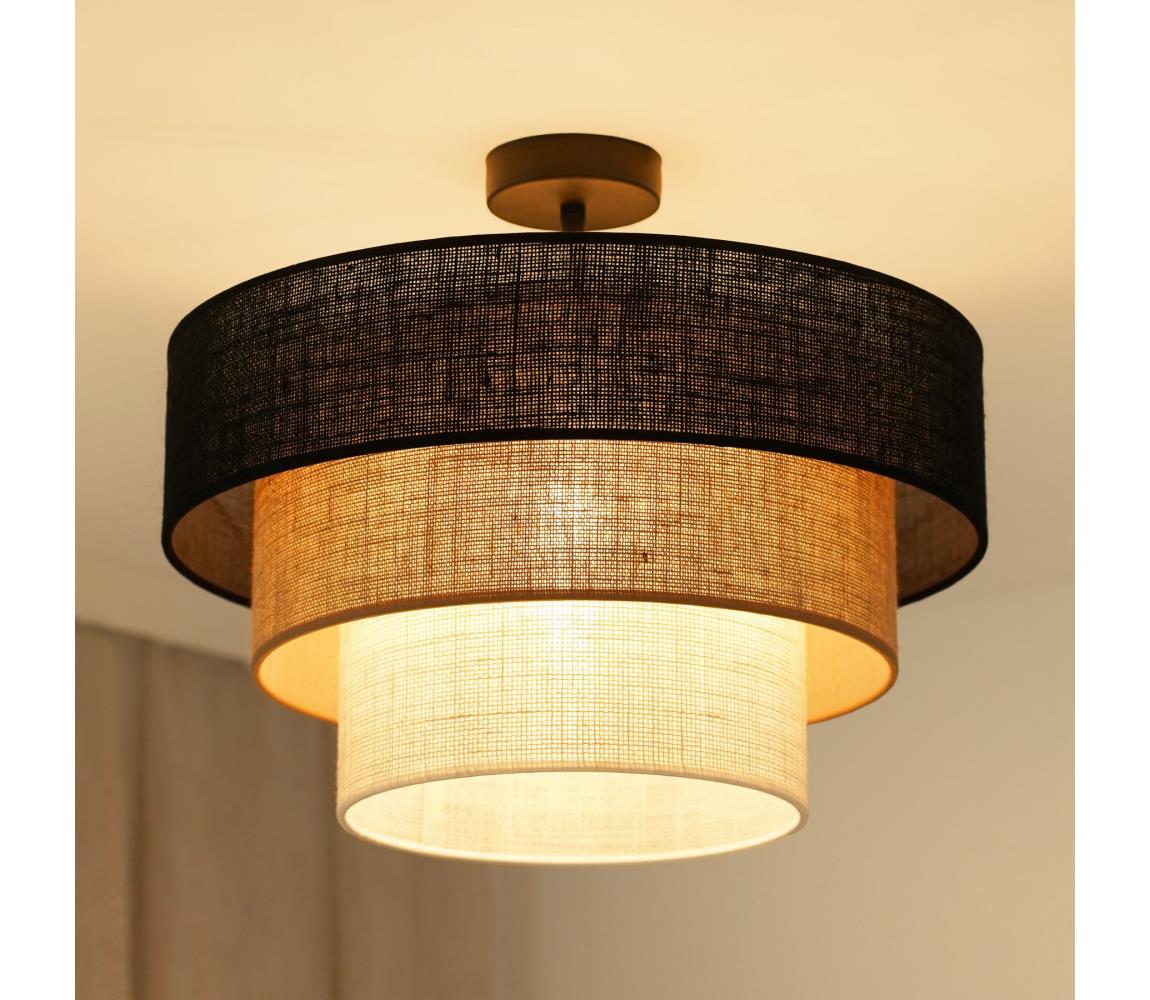 Brilagi Prisadený luster ASPEN LUNETA 1xE27/15W/230V pr. 45 čierna/béžová/krémová 607759