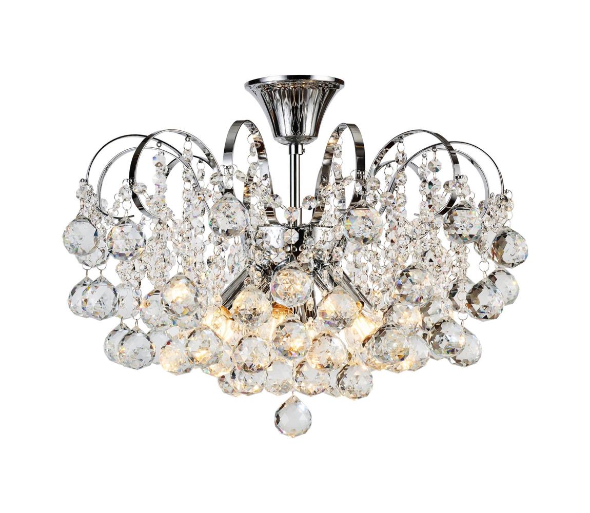 Brilagi Prisadený luster CRYSTAL 6xE14/60W/230V lesklý chróm BG71304