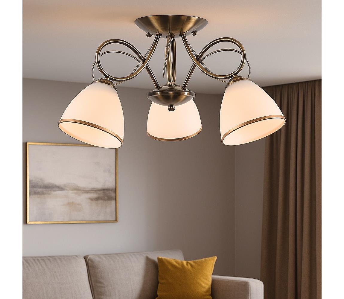 Brilagi Prisadený luster FRED 3xE27/60W/230V, priemer 59 cm, bronzový 63033