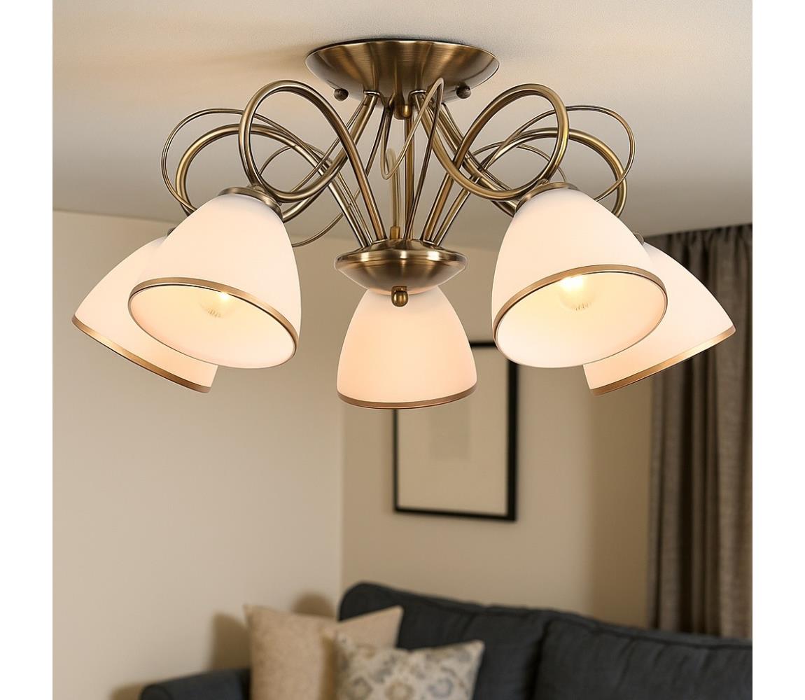 Brilagi Prisadený luster FRED 5xE27/60W/230V pr. 59 cm bronzový 63034