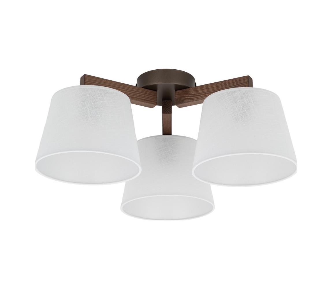 Brilagi Prisadený luster LATTE 3xE27/60W/230V borovica/biela 11569