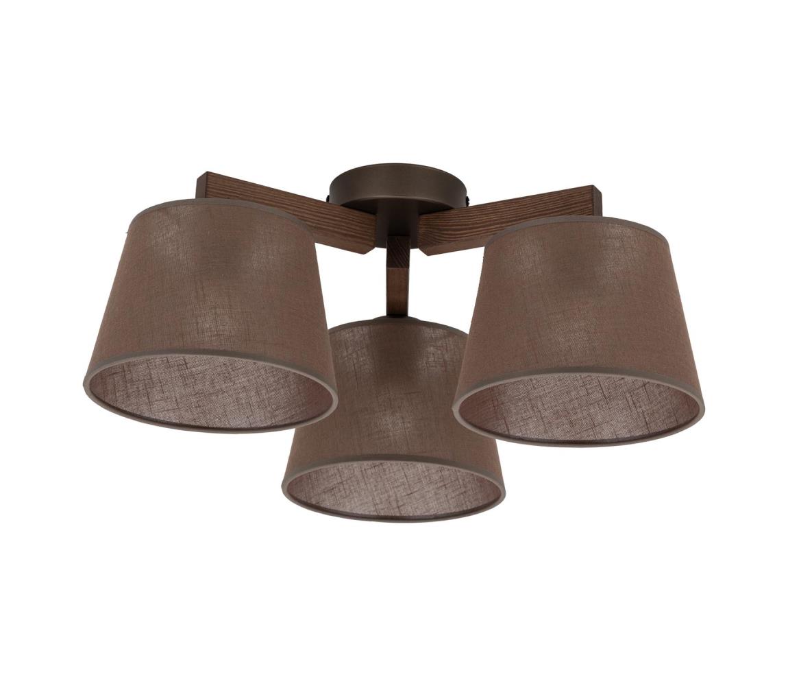 Brilagi Prisadený luster LATTE 3xE27/60W/230V borovica/hnedá 11570