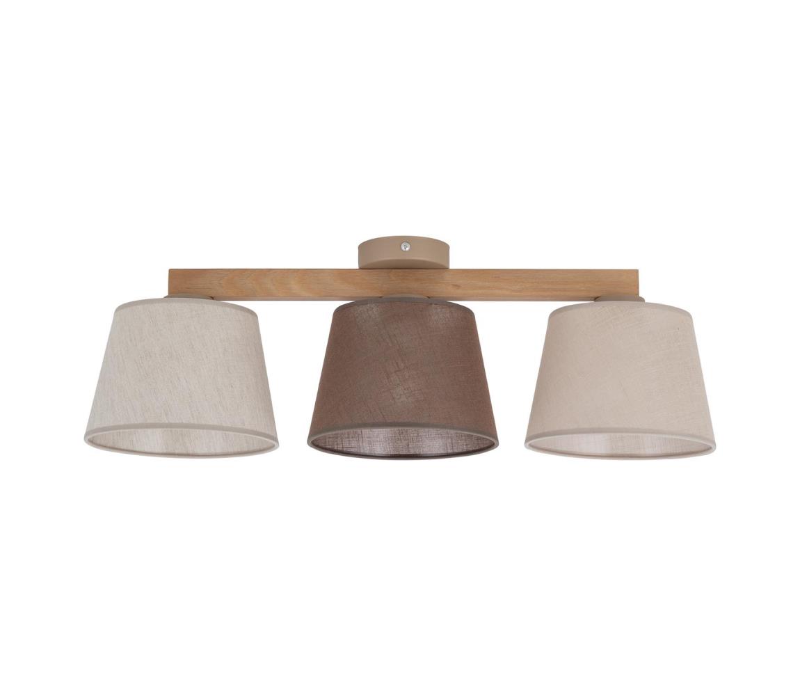 Brilagi Prisadený luster LATTE 3xE27/60W/230V borovica/mix 11564