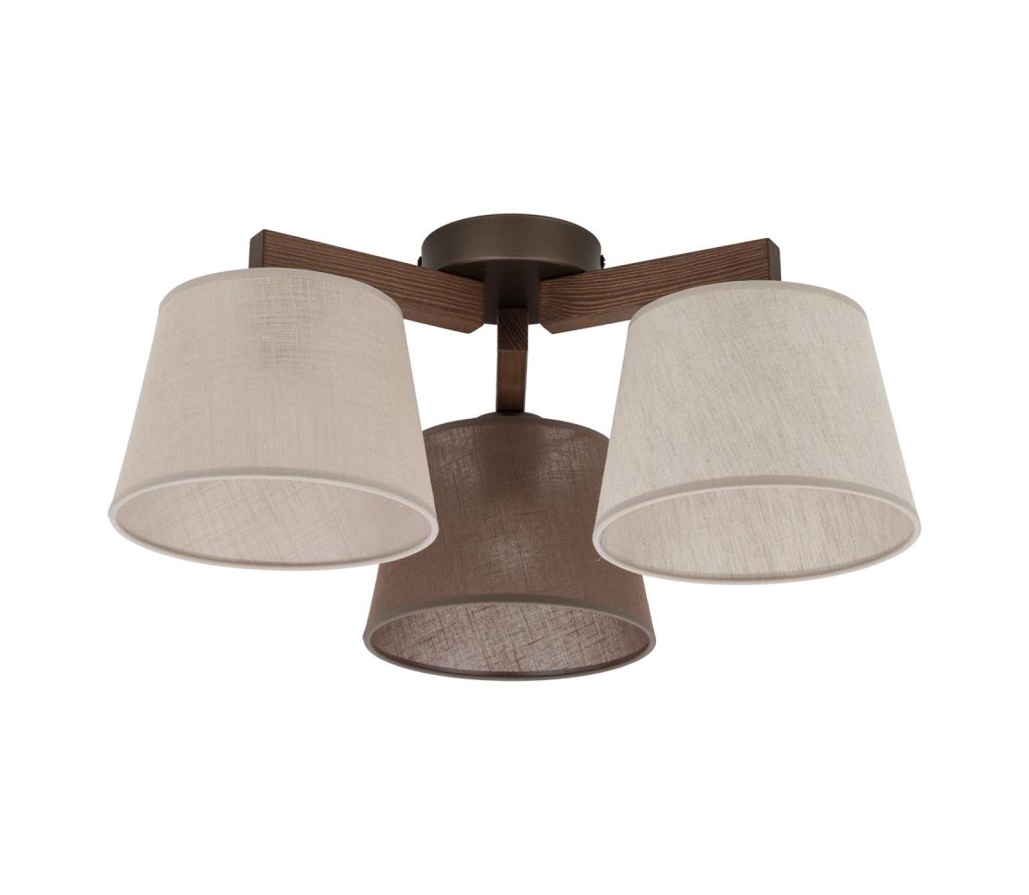 Brilagi Prisadený luster LATTE 3xE27/60W/230V borovica/mix 11572