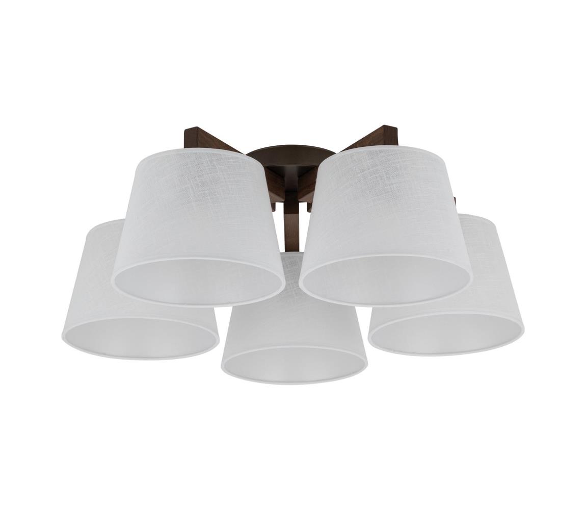 Brilagi Prisadený luster LATTE 5xE27/60W/230V borovica/biela 11579