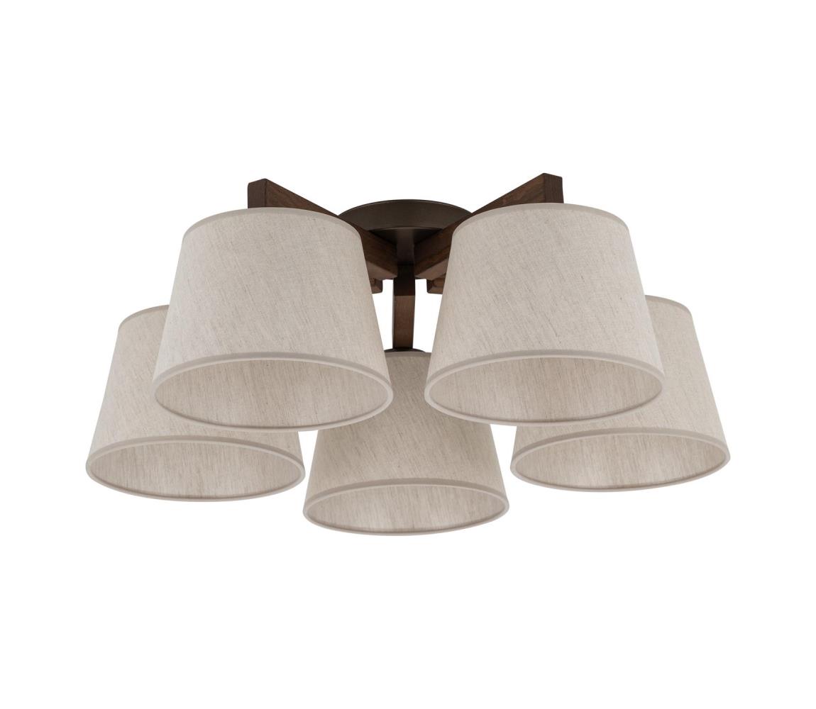 Brilagi Prisadený luster LATTE 5xE27/60W/230V borovica/krémová 11578