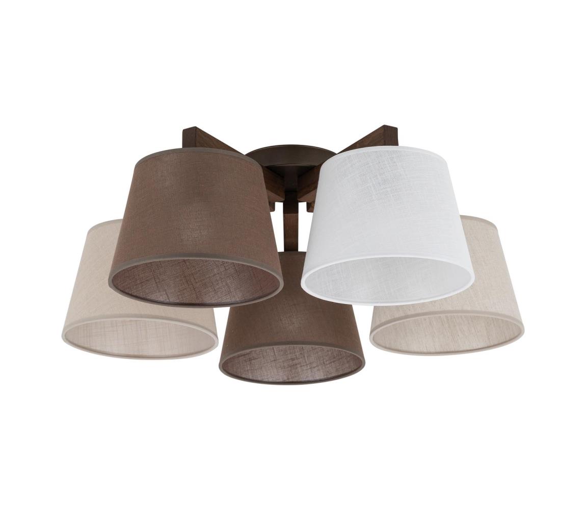 Brilagi Prisadený luster LATTE 5xE27/60W/230V borovica/mix 11580