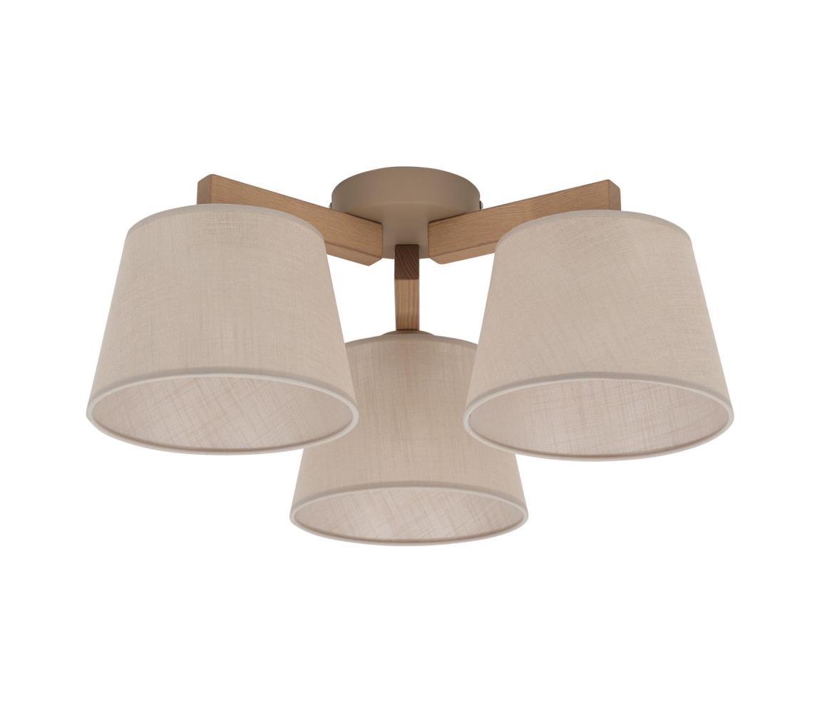 Brilagi Prisadený luster LATTE SABIA 3xE27/60W/230V borovica/béžová 11574