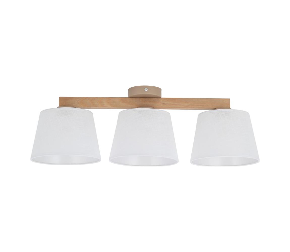 Brilagi Prisadený luster LATTE SABIA 3xE27/60W/230V borovica/biela 11566