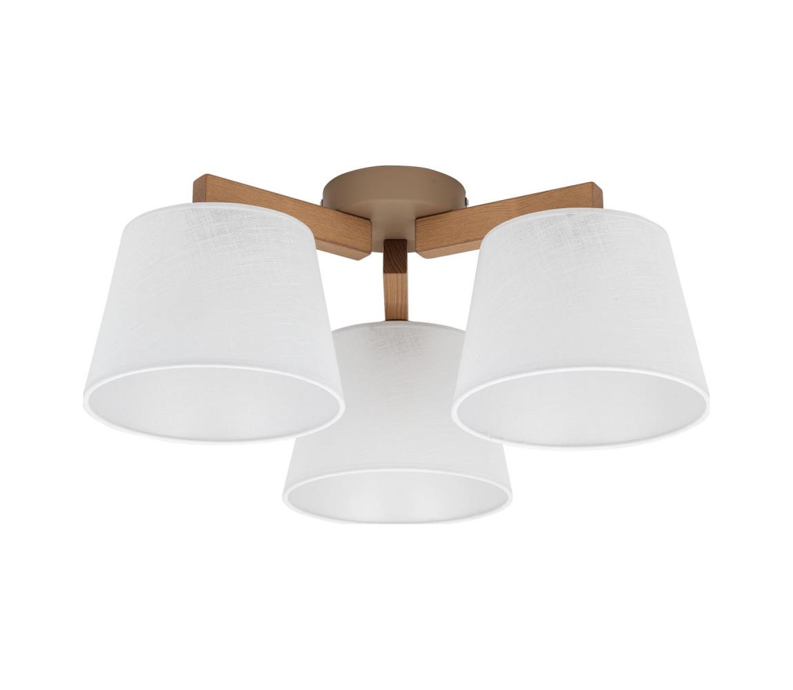 Brilagi Prisadený luster LATTE SABIA 3xE27/60W/230V borovica/biela 11573