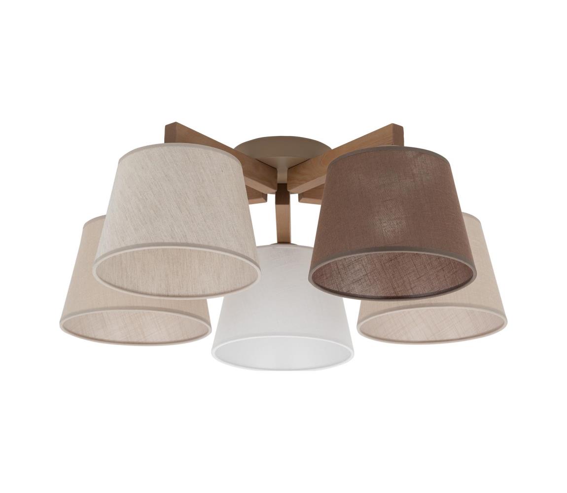 Brilagi Prisadený luster LATTE SABIA 5xE27/60W/230V borovica/mix 11584