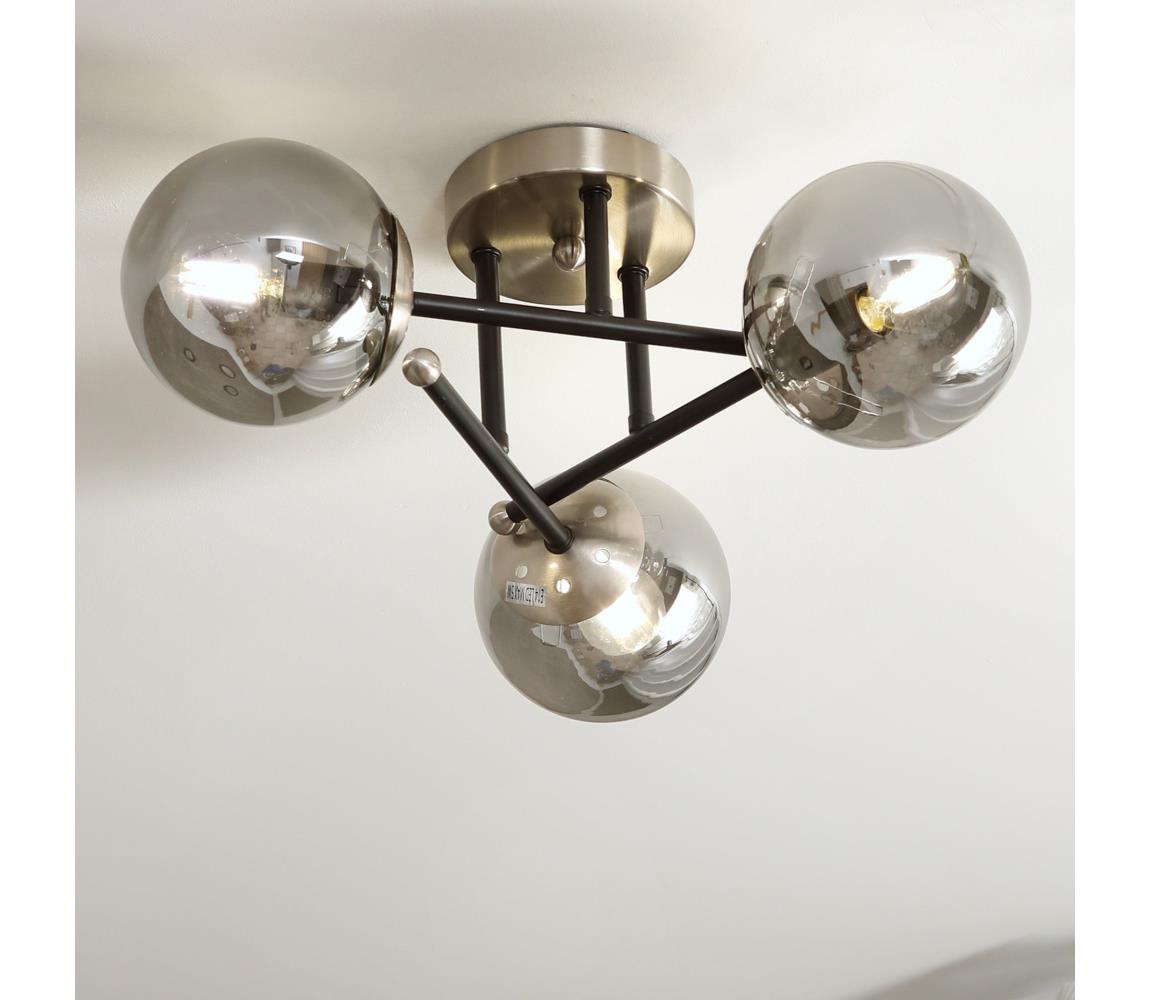 Brilagi Prisadený luster MALIVA 3xE14/15W/230V matný chróm/dymová LM-3.220/SATYNA/NIKIEL