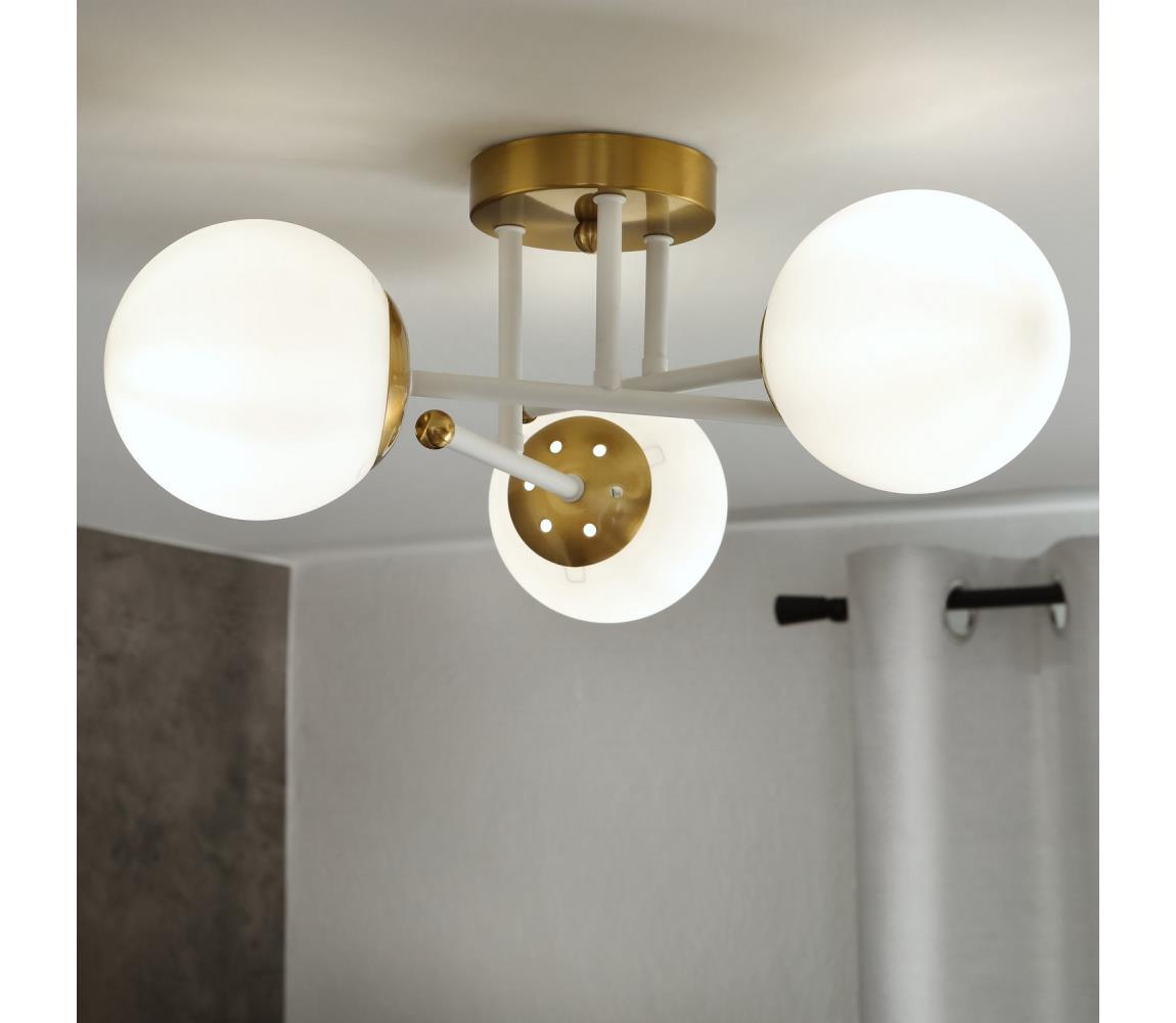 Brilagi Prisadený luster MALIVA 3xE14/15W/230V zlatá/biela LM-3.220/BIAŁY/ZŁOTY