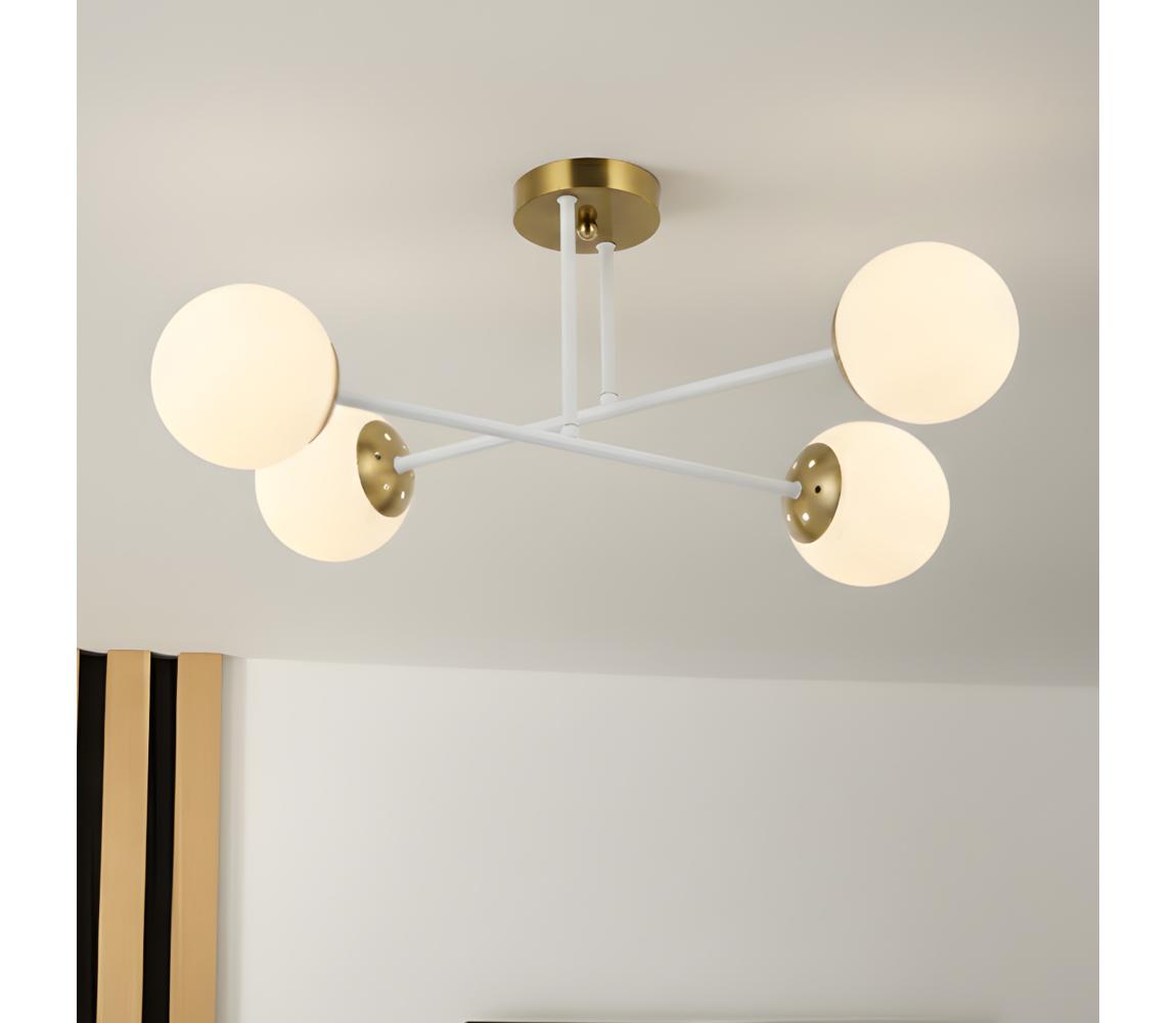 Brilagi Prisadený luster MALIVA 4xE14/15W/230V zlatá/biela LM-4.220/BIAŁY/ZŁOTY