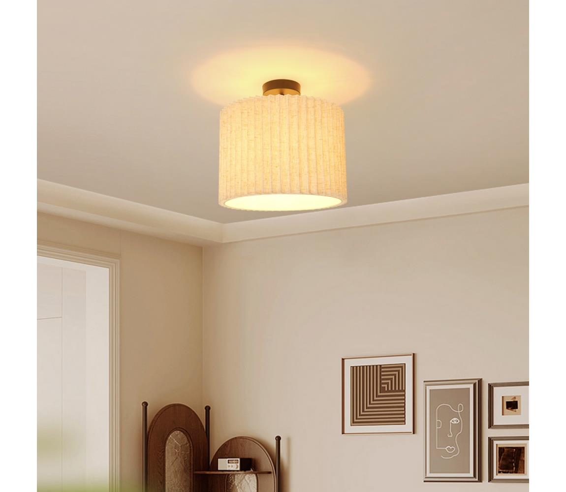 Brilagi Prisadený luster NORDIC WAVE 1xE27/15W/230V pr. 32 cm ľanová/čierna BRI388