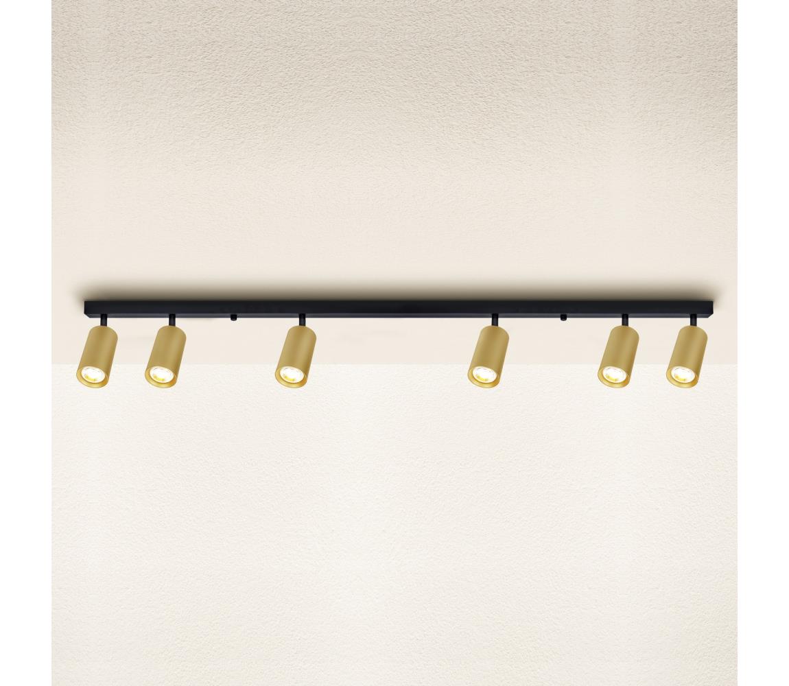 Brilagi Stmievateľné LED bodové svietidlo SELE GOLDEN 6xGU10/6,5W/230V čierna/zlatá