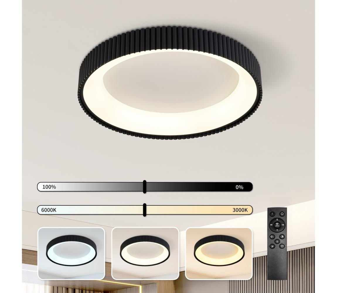 Brilagi Stmievateľné LED stropné svietidlo FALCON MODERN LED/54W/230V 60 cm čierne +DO BRI501