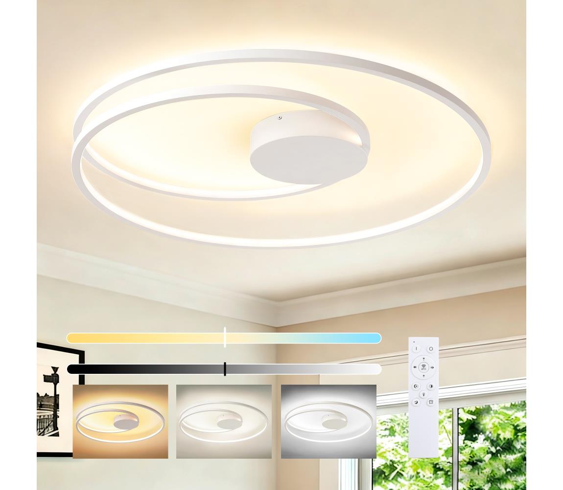 Brilagi Stmievateľné LED stropné svietidlo TWISTER LED/105W/230V pr. 100 cm biela+DO BRI493