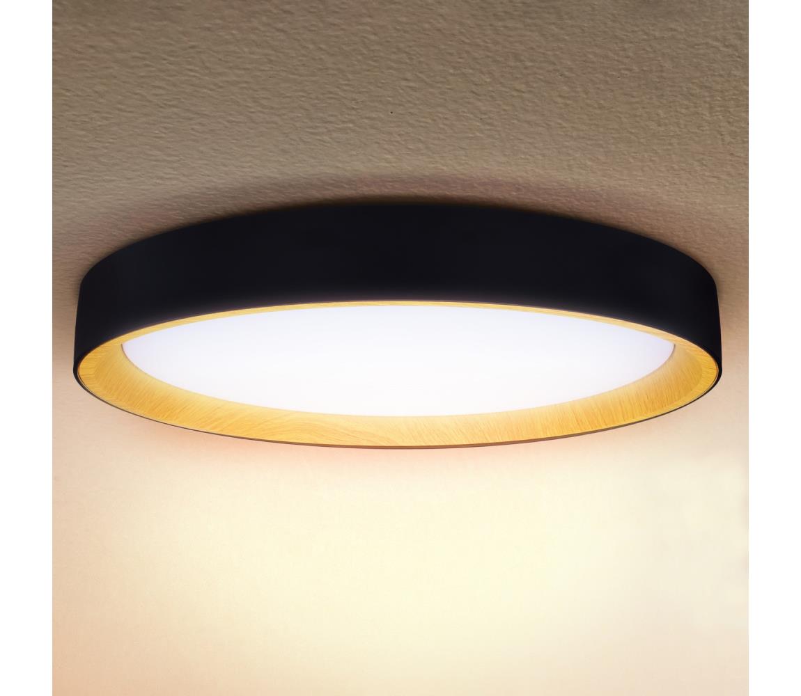 Brilagi Stmievateľné stropné svietidlo LARIOS LED/72W/230V, čierne, priemer 59 cm + diaľkové ovládanie WO800-OEM15-60