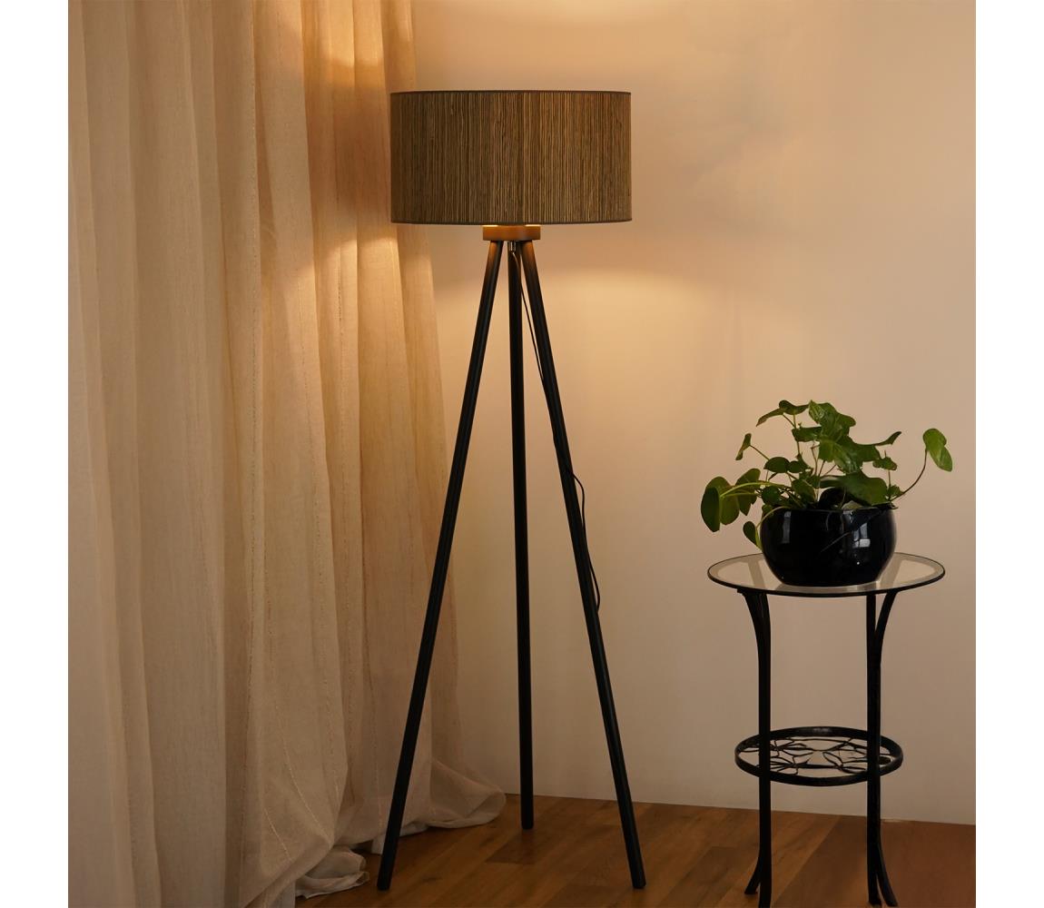 Brilagi Stojacia lampa BOSTON ROLLER 1xE27/15W/230V hnedá/zlatá