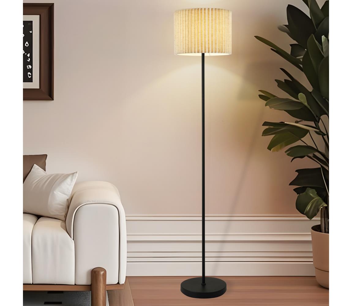 Brilagi Stojacia lampa NORDIC WAVE 1xE27/15W/230V ľan/čierna BRI393