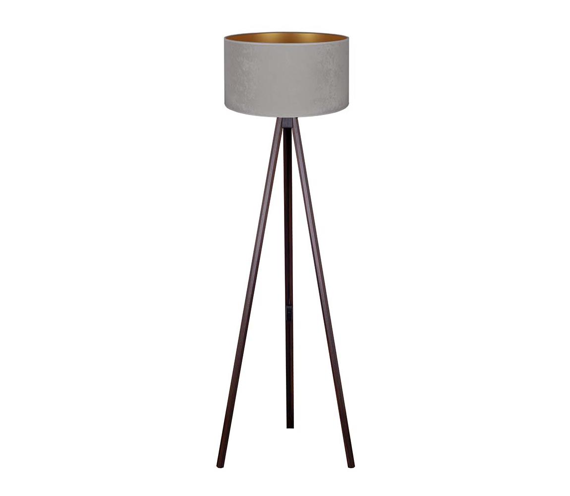 Brilagi Stojacia lampa VELVET 1xE27/60W/230V wenge/šedá