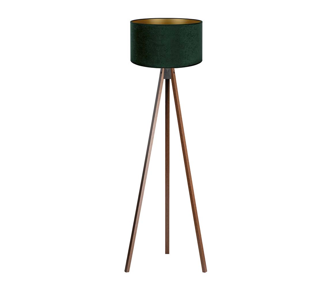 Brilagi Stojacia lampa VELVET 1xE27/60W/230V wenge/zelená AS0462+DU82474
